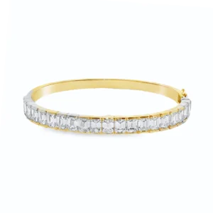 14KYG Emerald-Cut Diamond , 10.45 CT, Bangle Bracelet SKU 1965